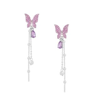 Crushly Jewels Butterfly Style Pretty Aesthetic Earrings