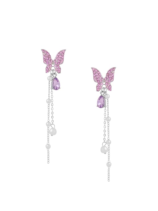 Crushly Jewels Butterfly Style Pretty Aesthetic Earrings